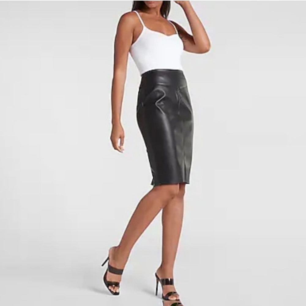 Express | NWT High Waisted Pencil Midi Skirt